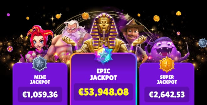 Hyödynnä Djackin Epic Drop jackpotit.