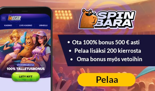 Lue Spinbara Casino arvostelu ja ota tervetulobonus.
