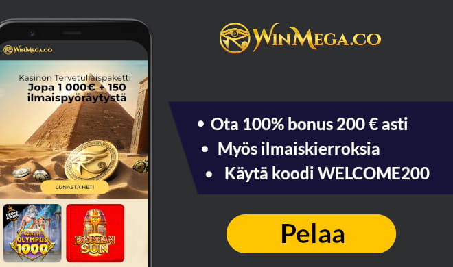 Lue Winmega kasino arvostelu ja nappaa bonus.