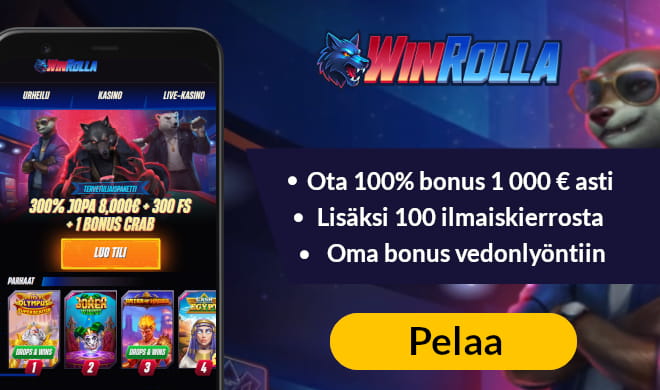 Lue Winrolla Casino arvostelu ja nappaa bonukset.