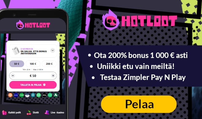 Lue HotLoot Casino arvostelu ja nappaa uniikki tervetulobonus.