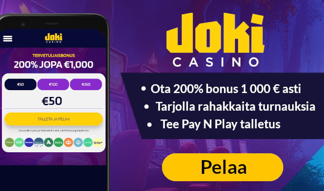 Lue Joki Casino arvostelu ja aloita pelit bonuksella.