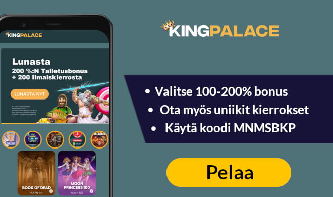 Lue KingPalace Casino arvostelu ja ota tervetulobonukset.