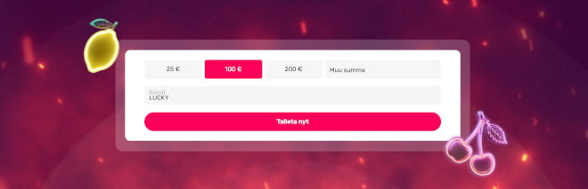 Tee LuckyFruitsCasino talletus Zimplerillä.
