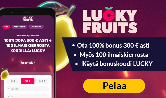 Lue LuckyFruits Casino arvostelu ja ota tervetulobonus.
