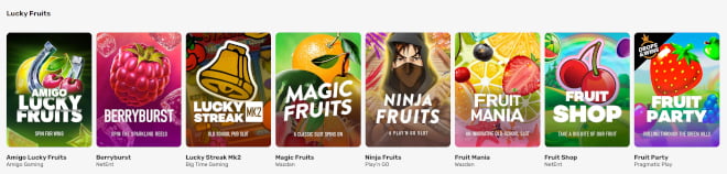 Ota testiin hedelmäiset LuckyFruits.com kasino pelit.