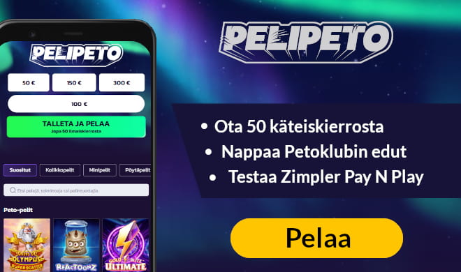 Lue Pelipeto Casino arvostelu ja ota tervetuloetu.