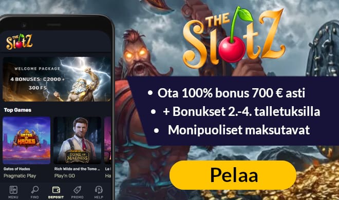 Lue The Slotz arvostelu ja ota iso bonus. 