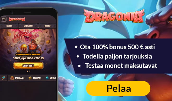 Lue Dragonia Casino arvostelu ja ota bonus.