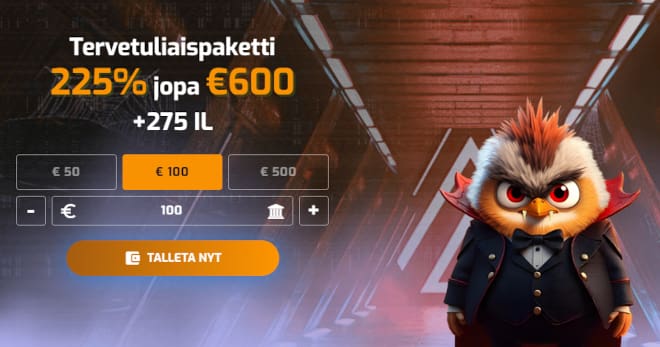 Hugo Casino kotiutus ja talletus onnistuu myös pikana.