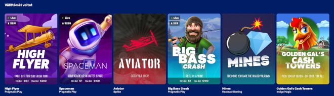 Testaa monipuoliset Karhu Bet Casino pelit.