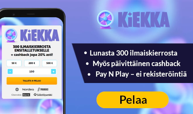 Lue Kiekka kasino arvostelu ja ota tervetulobonus.