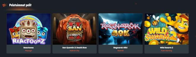 Testaa suositut pelit Raju.com kasinolla.