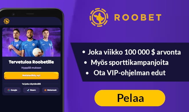 Lue Roobet Casino arvostelu ja rekisteröidy pelaajaksi.