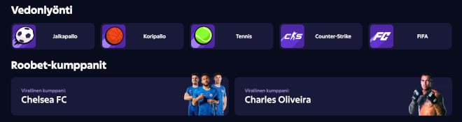 Testaa Roo Bet vedonlyönti sporttitarjouksilla.