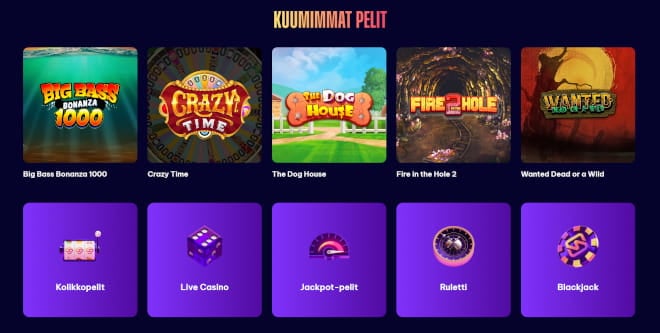 Testaa SpeedzCasino pelit.