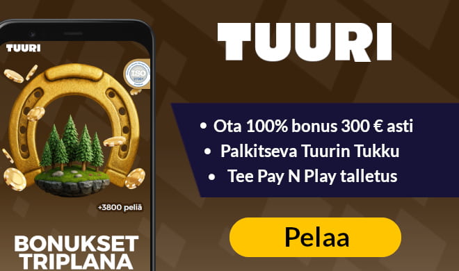 Lue Tuuri kasino arvostelu ja ota tervetulobonus.