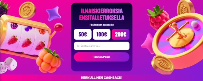 Berriez Casino kotiutus ja talletus onnistuu pikana.
