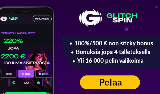 Lue Glitch spin Casino arvostelu.