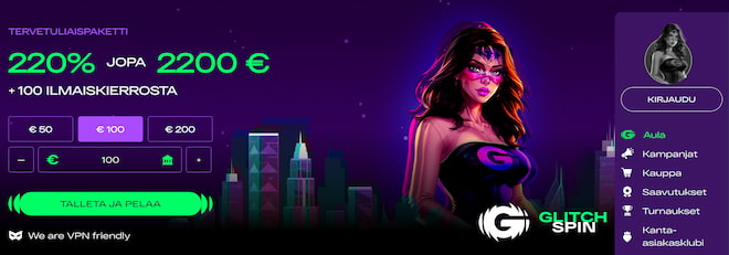 Hanki Glitch spin Casino kokemuksia.