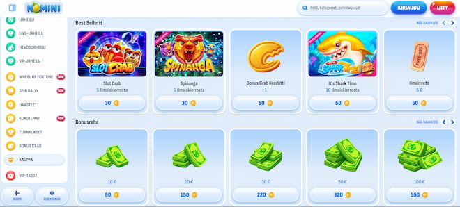 Nomini Casino bonuskauppa.