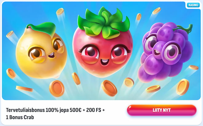 Nomini Casinon 100% tervetulobonus.