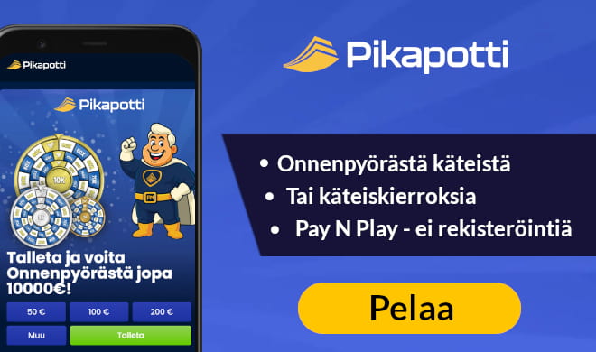 Lue Pikapotti Casino arvostelu ja pyöräytä onnenpyörää.
