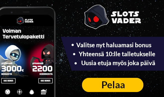 Lue SlotsVader Casino kokemuksia ja ota bonukset.