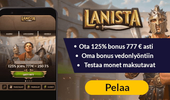 Lue Lanista Casino arvostelu ja nappaa uuden pelaajan bonukset.