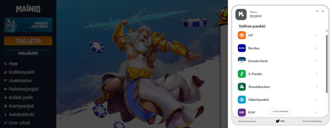 Tee MainioCasino talletus pikana Viljolla.