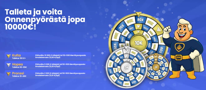 Pikapotti bonus tulee onnenpyörästä.