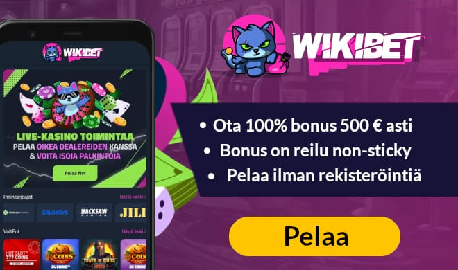 Lue WikiBet Casino kokemuksia ja ota bonus.