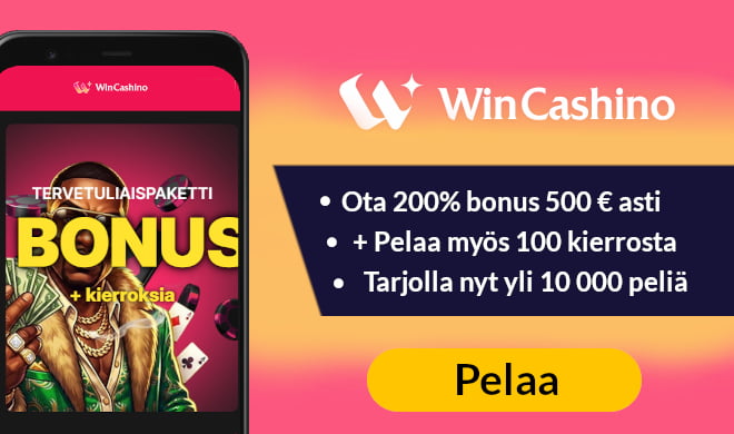 Lue WinCashino arvostelu ja ota bonus.