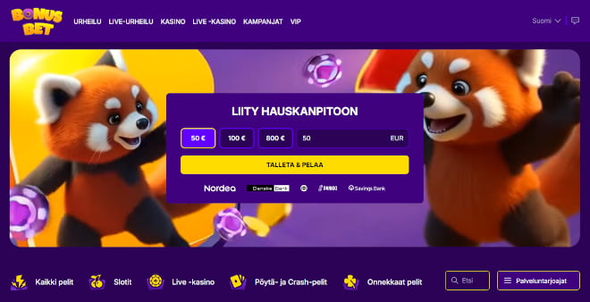 Hanki omia BonusBet Casino kokemuksia.