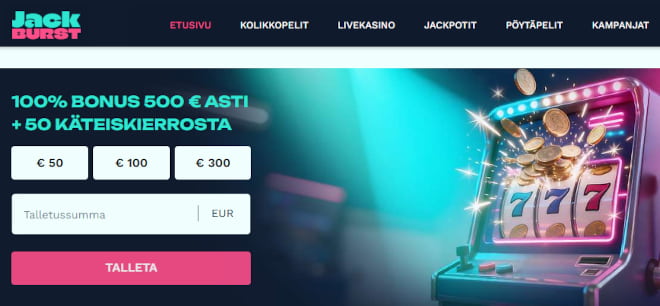 Hanki omia JackBurst Casino kokemuksia.
