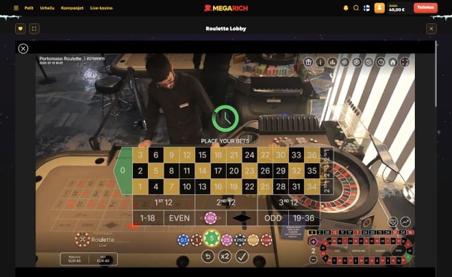 MegaRichCasino sisältävät myös hyvä livepelejä.