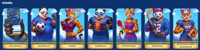 Pandido.com vedonlyönti kattaa suositut lajit.