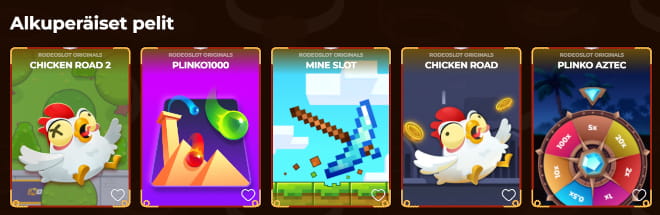 RodeoSlot.com pelit sisältävät pelejä, joita et muualta löydä.