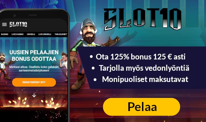 Lue Slot10 Casino arvostelu ja ota tervetulobonus.