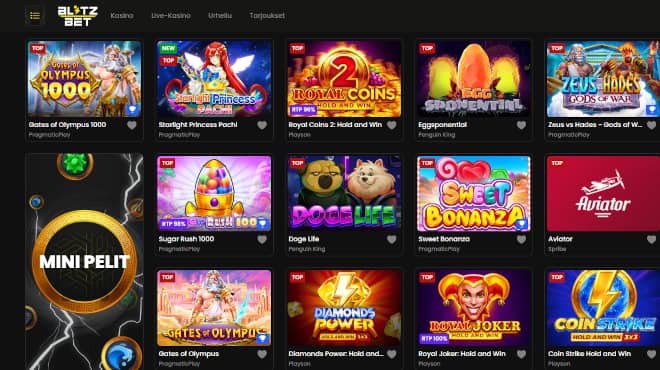 Hanki monipuolisia BlitzBet Casino kokemuksia.