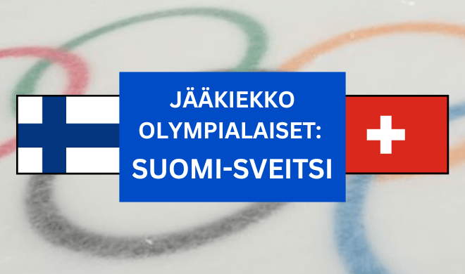 Jääkiekko olympialaiset: Suomi vs Sveitsi.