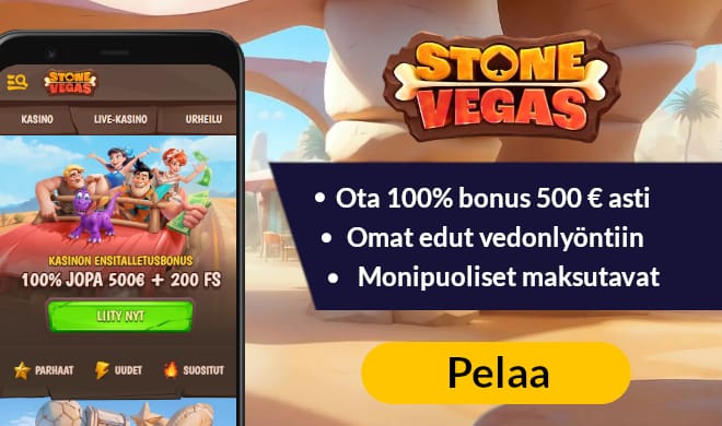 Lue Stone Vegas Casino arvostelu ja ota bonus.