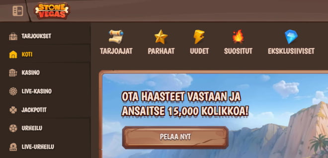 Hanki omia Stone Vegas Casino kokemuksia.