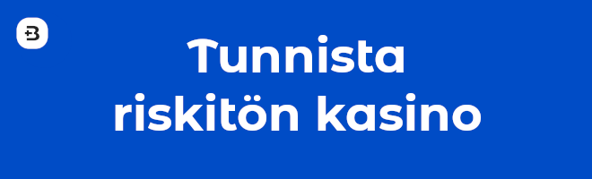 Tunnista riskitön talletus.