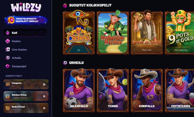 Hanki omia Wildzy Casino kokemuksia nopeasti.