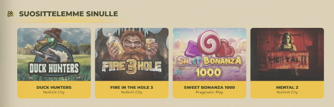 Testaa AmppariCasino pelit.