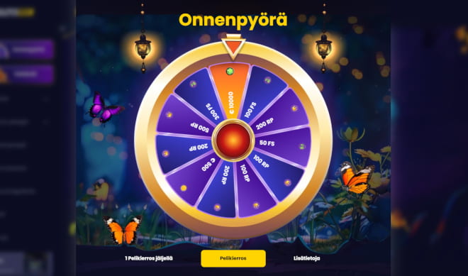Lue SlotsGemCasino esittely ja tutustu onnenpyörään.