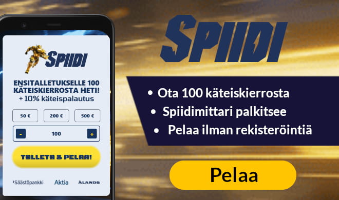 Lue Spiidi Casino arvostelu ja ota tervetuloetu.
