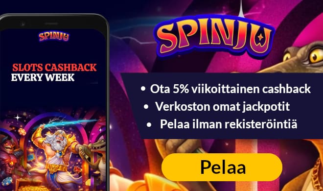 Lue Spinju Casino arvostelu ja aloita pelit.