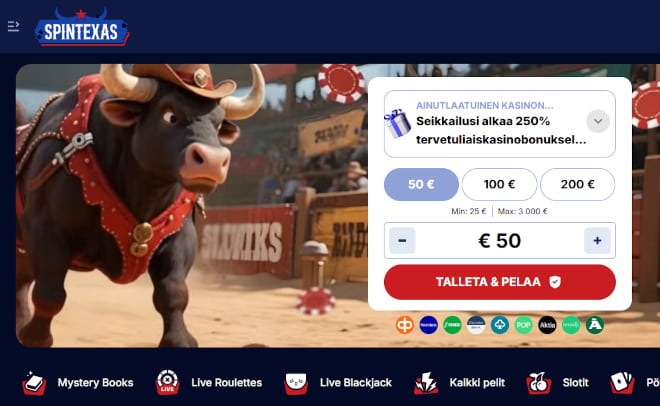 Hanki omia SpinTexas Casino kokemuksia.